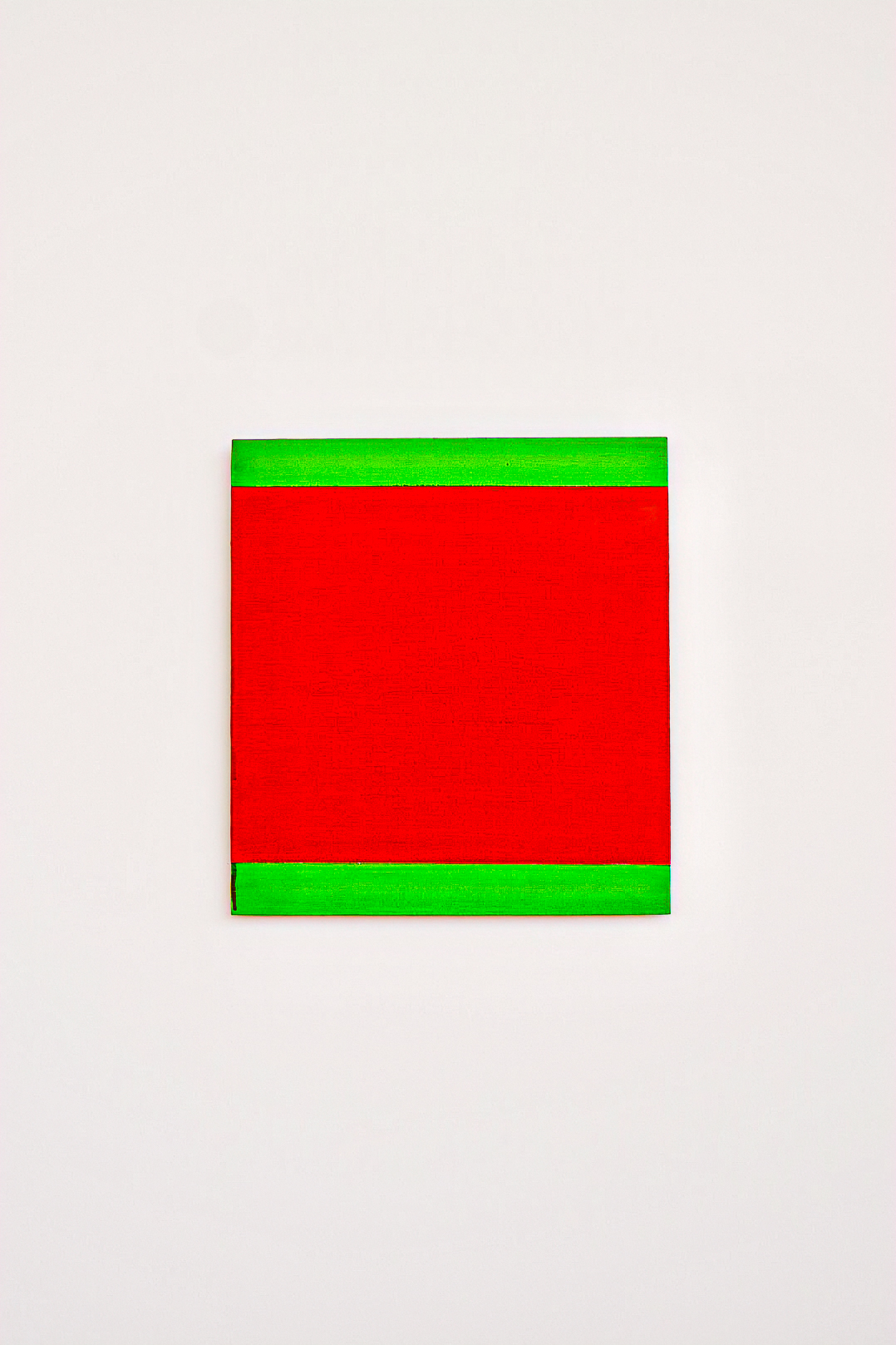 Red canvas with green bands